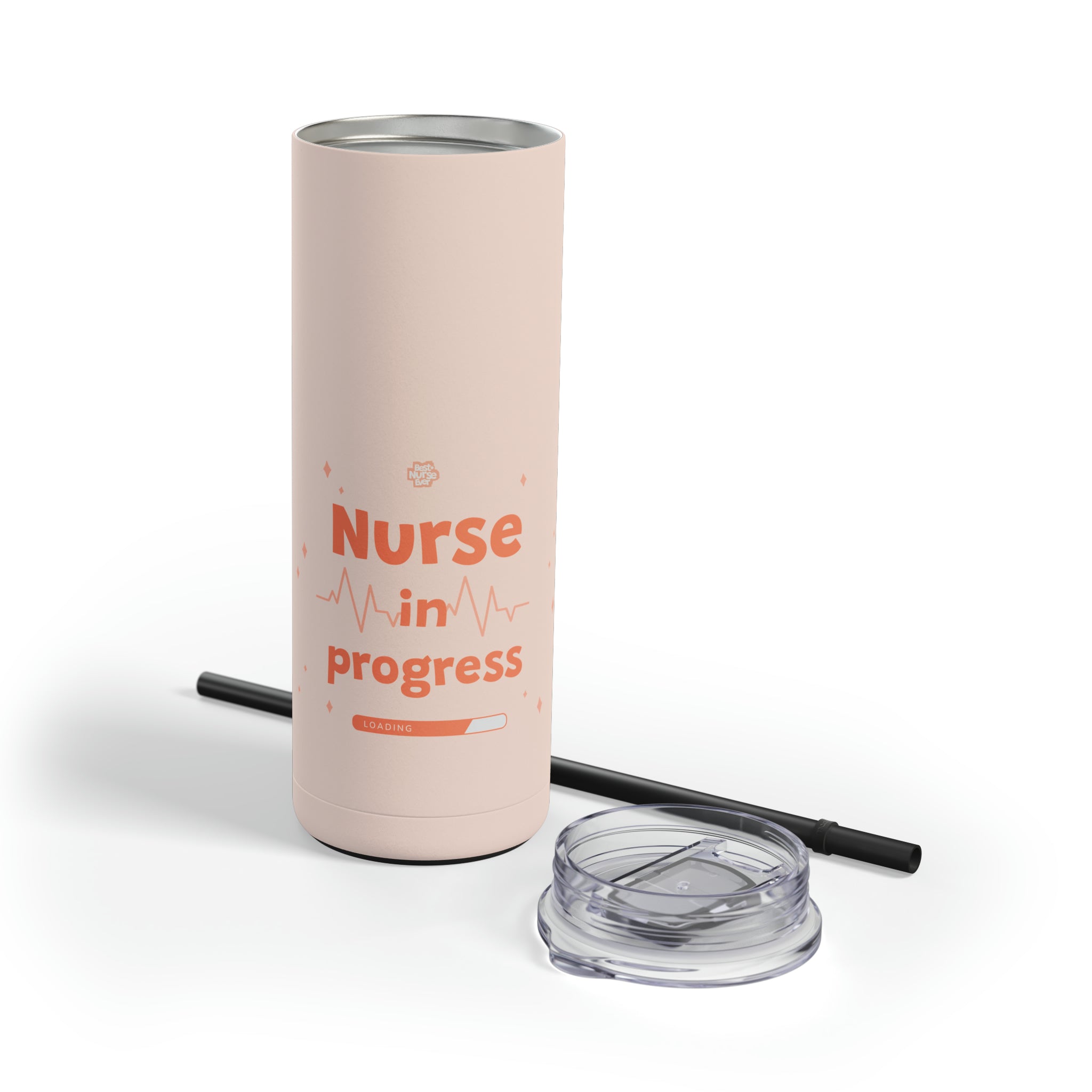 Nurse In Progress: Skinny Tumbler, 20oz