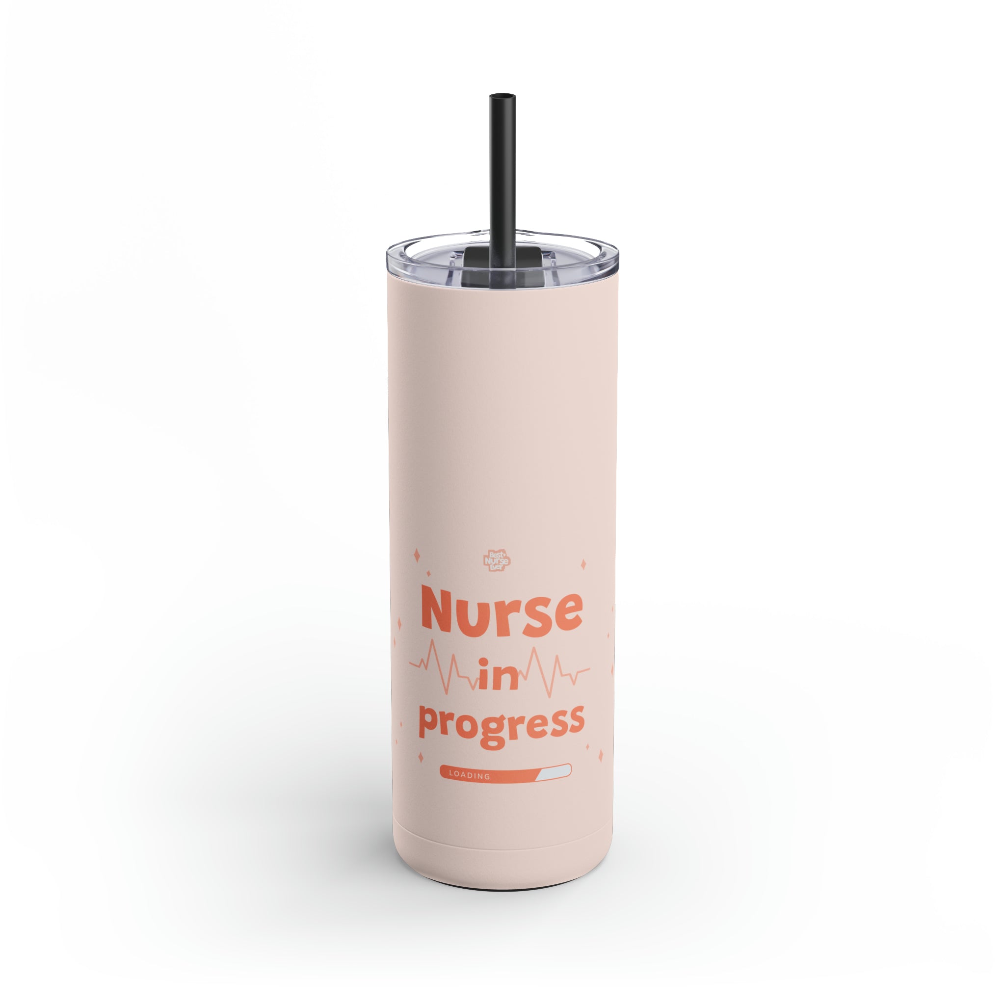 Nurse In Progress: Skinny Tumbler, 20oz